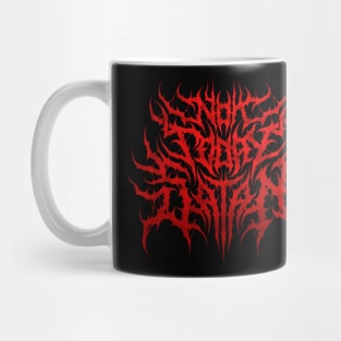 Not Today Satan (red) death metal design Mug